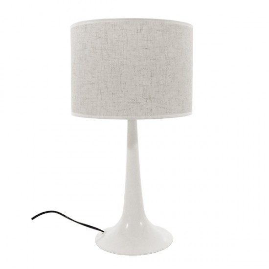 GloboStar® AMBROSIA WHITE 01395 Μοντέρνο Επιτραπέζιο Φωτιστικό Πορτατίφ Μονόφωτο Μεταλλικό με Λευκό Καπέλο Φ25 x Υ46cm GloboStar® AMBROSIA WHITE 01395 Μοντέρνο Επιτραπέζιο Φωτιστικό Πορτατίφ Μονόφωτο Μεταλλικό με Λευκό Καπέλο Φ25 x Υ46cm