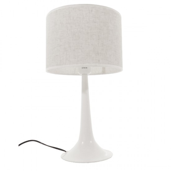 GloboStar® AMBROSIA WHITE 01395 Μοντέρνο Επιτραπέζιο Φωτιστικό Πορτατίφ Μονόφωτο Μεταλλικό με Λευκό Καπέλο Φ25 x Υ46cm GloboStar® AMBROSIA WHITE 01395 Μοντέρνο Επιτραπέζιο Φωτιστικό Πορτατίφ Μονόφωτο Μεταλλικό με Λευκό Καπέλο Φ25 x Υ46cm