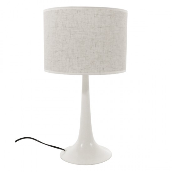 GloboStar® AMBROSIA WHITE 01395 Μοντέρνο Επιτραπέζιο Φωτιστικό Πορτατίφ Μονόφωτο Μεταλλικό με Λευκό Καπέλο Φ25 x Υ46cm GloboStar® AMBROSIA WHITE 01395 Μοντέρνο Επιτραπέζιο Φωτιστικό Πορτατίφ Μονόφωτο Μεταλλικό με Λευκό Καπέλο Φ25 x Υ46cm