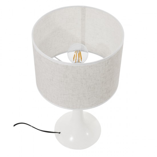 GloboStar® AMBROSIA WHITE 01395 Μοντέρνο Επιτραπέζιο Φωτιστικό Πορτατίφ Μονόφωτο Μεταλλικό με Λευκό Καπέλο Φ25 x Υ46cm GloboStar® AMBROSIA WHITE 01395 Μοντέρνο Επιτραπέζιο Φωτιστικό Πορτατίφ Μονόφωτο Μεταλλικό με Λευκό Καπέλο Φ25 x Υ46cm