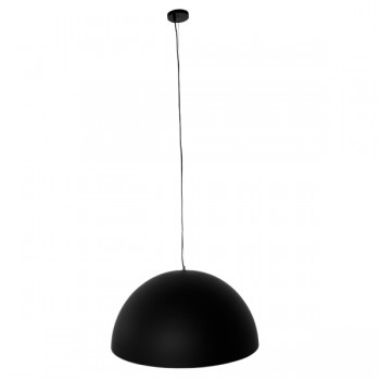 GloboStar® DIADEMA 01342 Μοντέρνο Κρεμαστό Φωτιστικό Οροφής Μονόφωτο Μαύρο - Χρυσό Μεταλλικό Καμπάνα Φ60 x Υ30cm