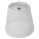 GloboStar® PLAYROOM 01562 Vintage Κρεμαστό Φωτιστικό Οροφής Μονόφωτο 1 x E27 Λευκό Ξύλινο Ψάθινο Rattan Φ32 x Υ27cm