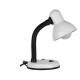 GloboStar® STUDENT WHITE 01531 Μοντέρνο Επιτραπέζιο Φωτιστικό Γραφείου Μονόφωτο Μεταλλικό Λευκό με Διακόπτη ΟN/OFF Φ12 x Υ32cm