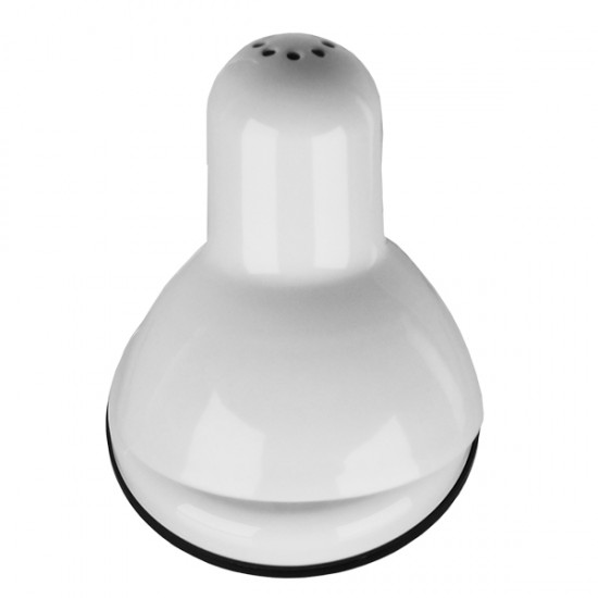 GloboStar® STUDENT WHITE 01531 Μοντέρνο Επιτραπέζιο Φωτιστικό Γραφείου Μονόφωτο Μεταλλικό Λευκό με Διακόπτη ΟN/OFF Φ12 x Υ32cm