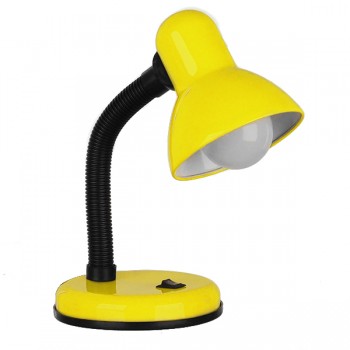 GloboStar® STUDENT YELLOW 01536 Μοντέρνο Επιτραπέζιο Φωτιστικό Γραφείου Μονόφωτο Μεταλλικό Κίτρινο Λευκό με Διακόπτη ΟN/OFF Φ12 x Υ32cm