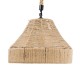 GloboStar® DOGMA 01609 Vintage Κρεμαστό Φωτιστικό Οροφής Μονόφωτο 1 x E27 Καμπάνα με Μπεζ Σχοινί Φ38 x Υ28cm