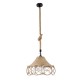 GloboStar® TESSUTI 01614 Vintage Κρεμαστό Φωτιστικό Οροφής Μονόφωτο 1 x E27 Πλέγμα με Μπεζ Σχοινί Φ39 x Υ31cm GloboStar® TESSUTI 01614 Vintage Κρεμαστό Φωτιστικό Οροφής Μονόφωτο 1 x E27 Πλέγμα με Μπεζ Σχοινί Φ39 x Υ31cm