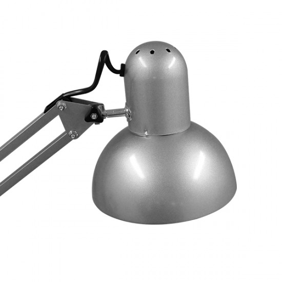 GloboStar® AUDREY 01469 Vintage Φωτιστικό Δαπέδου Μονόφωτο 1 x E27 Ασημί Μεταλλικό D15 x H190cm