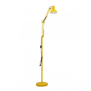 GloboStar® AUDREY 01472 Μοντέρνο Φωτιστικό Δαπέδου Μονόφωτο Μεταλλικό Κίτρινο Φ15 x Υ190cm