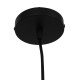 GloboStar® OMICRON 01578 Μοντέρνο Κρεμαστό Φωτιστικό Οροφής Μονόφωτο 1 x E27 Μαύρο Μεταλλικό Φ33 x Π4 x Υ33cm