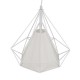 GloboStar® KAIRI 01619 Μοντέρνο Industrial Κρεμαστό Φωτιστικό Οροφής Μονόφωτο 1 x E27 Λευκό με Ύφασμα Μεταλλικό Πλέγμα Φ38 x Υ39cm