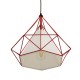 GloboStar® KAIRI 01620 Μοντέρνο Industrial Κρεμαστό Φωτιστικό Οροφής Μονόφωτο 1 x E27 Κόκκινο με Άσπρο Ύφασμα Μεταλλικό Πλέγμα Φ38 x Υ39cm GloboStar® KAIRI 01620 Μοντέρνο Industrial Κρεμαστό Φωτιστικό Οροφής Μονόφωτο 1 x E27 Κόκκινο με Άσπρο Ύφασμα Μεταλλικό Πλέγμα Φ38 x Υ39cm