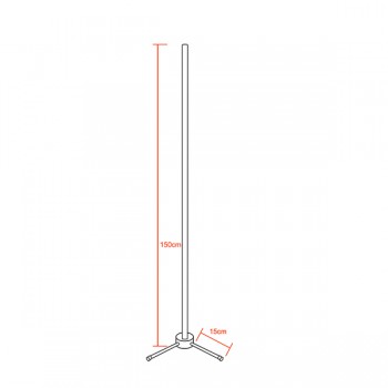 Μοντέρνο Minimal Επιδαπέδιο Μαύρο Φωτιστικό 150cm LED 24 Watt με Ασύρματο Χειριστήριο RF & Dimmer Πράσινο GloboStar ALIEN Design GLOBO-150-5