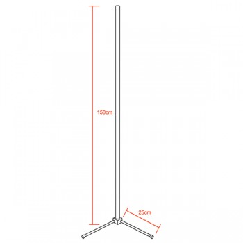 Μοντέρνο Minimal Επιδαπέδιο Μαύρο Φωτιστικό 150cm LED 24 Watt με Ασύρματο Χειριστήριο Αφής 2.4G RF & Dimmer CCT - Ψυχρό - Ημέρας - Θερμό GloboStar ALIEN Design GLOBO-150-10