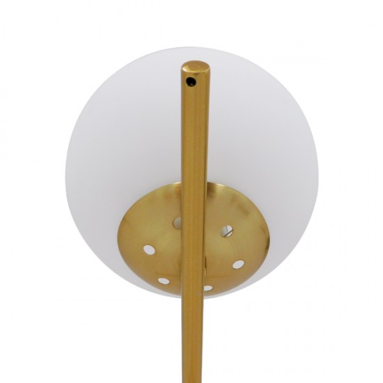 GloboStar® ELFIS GOLD 01551 Μοντέρνο Επιτραπέζιο Φωτιστικό Πορτατίφ Μονόφωτο Χρυσό Μεταλλικό με Λευκό Γυαλί Φ15 x Υ53cm GloboStar® ELFIS GOLD 01551 Μοντέρνο Επιτραπέζιο Φωτιστικό Πορτατίφ Μονόφωτο Χρυσό Μεταλλικό με Λευκό Γυαλί Φ15 x Υ53cm