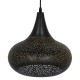 GloboStar® JANIS 01590 Μοντέρνο Κρεμαστό Φωτιστικό Οροφής Μονόφωτο 1 x E27 Μαύρο - Χρυσό Μεταλλικό Καμπάνα Φ30 x Υ30cm
