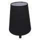 GloboStar® LYDFORD 01432 Μοντέρνο Φωτιστικό Τοίχου Απλίκα Μονόφωτο Μαύρο με Μπέζ Ξύλο Μεταλλικό Φ20 x Y36cm