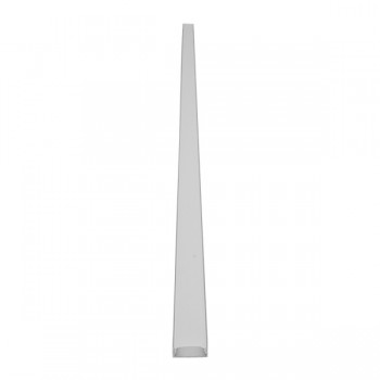 GloboStar® 70809-1M Επιφανειακό Προφίλ Αλουμινίου Ανοδιωμένο με Λευκό Οπάλ Κάλυμμα για 2 Σειρές Ταινίας LED Πατητό - Press On 1 Μέτρο