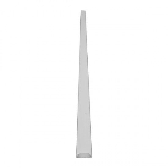 GloboStar® 70809-1M Επιφανειακό Προφίλ Αλουμινίου Ανοδιωμένο με Λευκό Οπάλ Κάλυμμα για 2 Σειρές Ταινίας LED Πατητό - Press On 1 Μέτρο