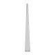 GloboStar® 70809-1M Επιφανειακό Προφίλ Αλουμινίου Ανοδιωμένο με Λευκό Οπάλ Κάλυμμα για 2 Σειρές Ταινίας LED Πατητό - Press On 1 Μέτρο