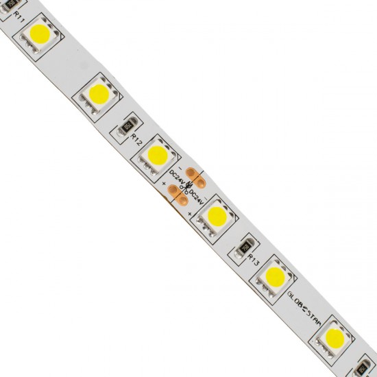 GloboStar® 70221 Ταινία LED SMD 5050 5m 14.4W/m 60LED/m 1688 lm/m 120° DC 24V IP20 Φυσικό Λευκό 4500k GloboStar® 70221 Ταινία LED SMD 5050 5m 14.4W/m 60LED/m 1688 lm/m 120° DC 24V IP20 Φυσικό Λευκό 4500k