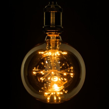GloboStar® 99210 Λάμπα E27 BLL150 MTX Balloon DIODE HP LED String 3W 300 lm 320° AC 85-265V Edison Retro με Μελί Γυαλί Ultra Θερμό Λευκό 2200 K