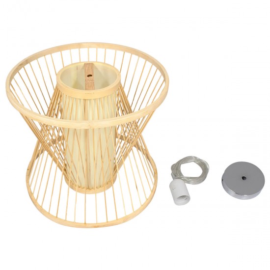 GloboStar® DE PARIS 01632 Vintage Κρεμαστό Φωτιστικό Οροφής Μονόφωτο 1 x E27 Μπεζ Ξύλινο Μπαμπού Φ35 x Y32cm GloboStar® DE PARIS 01632 Vintage Κρεμαστό Φωτιστικό Οροφής Μονόφωτο 1 x E27 Μπεζ Ξύλινο Μπαμπού Φ35 x Y32cm