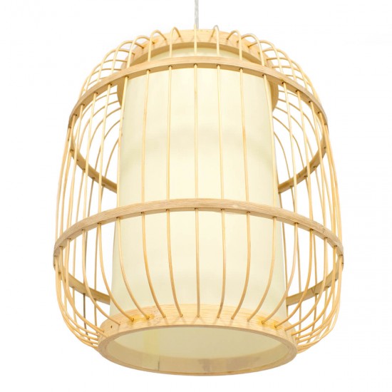GloboStar® DE PARIS 01633 Vintage Κρεμαστό Φωτιστικό Οροφής Μονόφωτο 1 x E27 Μπεζ Ξύλινο Μπαμπού Φ26 x Y32cm GloboStar® DE PARIS 01633 Vintage Κρεμαστό Φωτιστικό Οροφής Μονόφωτο 1 x E27 Μπεζ Ξύλινο Μπαμπού Φ26 x Y32cm