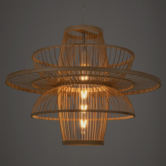 GloboStar® BALI 00862 Vintage Κρεμαστό Φωτιστικό Οροφής Μονόφωτο 1 x E27 Μπεζ Ξύλινο Μπαμπού Φ60 x Y45cm GloboStar® BALI 00862 Vintage Κρεμαστό Φωτιστικό Οροφής Μονόφωτο 1 x E27 Μπεζ Ξύλινο Μπαμπού Φ60 x Y45cm