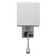 GloboStar® ELEGANT 01495 Μοντέρνο Φωτιστικό Τοίχου Απλίκα Μεταλλικό Χρώμιο Νίκελ με Λευκό Ύφασμα Δίφωτο 1xE27 - Ρυθμίζόμενο Σώμα Σπιράλ με CREE LED 3W Θερμό Λευκό 2700K - Διακόπτες On / Off Μ17 x Π21 x Υ43cm GloboStar® ELEGANT 01495 Μοντέρνο Φωτιστικό Τοίχου Απλίκα Μεταλλικό Χρώμιο Νίκελ με Λευκό Ύφασμα Δίφωτο 1xE27 - Ρυθμίζόμενο Σώμα Σπιράλ με CREE LED 3W Θερμό Λευκό 2700K - Διακόπτες On / Off Μ17 x Π21 x Υ43cm