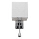 GloboStar® ELEGANT 01495 Μοντέρνο Φωτιστικό Τοίχου Απλίκα Μεταλλικό Χρώμιο Νίκελ με Λευκό Ύφασμα Δίφωτο 1xE27 - Ρυθμίζόμενο Σώμα Σπιράλ με CREE LED 3W Θερμό Λευκό 2700K - Διακόπτες On / Off Μ17 x Π21 x Υ43cm GloboStar® ELEGANT 01495 Μοντέρνο Φωτιστικό Τοίχου Απλίκα Μεταλλικό Χρώμιο Νίκελ με Λευκό Ύφασμα Δίφωτο 1xE27 - Ρυθμίζόμενο Σώμα Σπιράλ με CREE LED 3W Θερμό Λευκό 2700K - Διακόπτες On / Off Μ17 x Π21 x Υ43cm