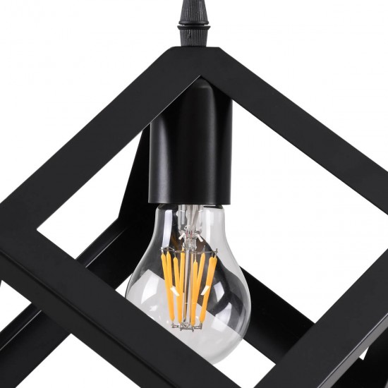GloboStar® CUBE 00801 Μοντέρνο Κρεμαστό Φωτιστικό Οροφής Μονόφωτο 1 x E27 Μαύρο Μεταλλικό Πλέγμα Μ25 x Π25 x Υ25cm GloboStar® CUBE 00801 Μοντέρνο Κρεμαστό Φωτιστικό Οροφής Μονόφωτο 1 x E27 Μαύρο Μεταλλικό Πλέγμα Μ25 x Π25 x Υ25cm