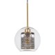 GloboStar® AVERY 00739 Μοντέρνο Κρεμαστό Φωτιστικό Οροφής Μονόφωτο 1 x E27 Διάφανο Γυάλινο με Χρυσό Μεταλλικό Πλέγμα Φ18 x Υ38cm GloboStar® AVERY 00739 Μοντέρνο Κρεμαστό Φωτιστικό Οροφής Μονόφωτο 1 x E27 Διάφανο Γυάλινο με Χρυσό Μεταλλικό Πλέγμα Φ18 x Υ38cm