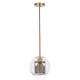 GloboStar® AVERY 00739 Μοντέρνο Κρεμαστό Φωτιστικό Οροφής Μονόφωτο 1 x E27 Διάφανο Γυάλινο με Χρυσό Μεταλλικό Πλέγμα Φ18 x Υ38cm GloboStar® AVERY 00739 Μοντέρνο Κρεμαστό Φωτιστικό Οροφής Μονόφωτο 1 x E27 Διάφανο Γυάλινο με Χρυσό Μεταλλικό Πλέγμα Φ18 x Υ38cm
