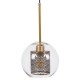 GloboStar® AVERY 00739 Μοντέρνο Κρεμαστό Φωτιστικό Οροφής Μονόφωτο 1 x E27 Διάφανο Γυάλινο με Χρυσό Μεταλλικό Πλέγμα Φ18 x Υ38cm GloboStar® AVERY 00739 Μοντέρνο Κρεμαστό Φωτιστικό Οροφής Μονόφωτο 1 x E27 Διάφανο Γυάλινο με Χρυσό Μεταλλικό Πλέγμα Φ18 x Υ38cm