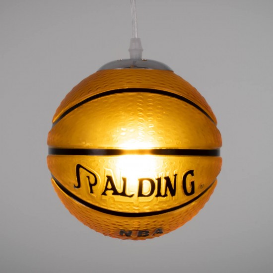 GloboStar® SPALDING NBA 00645 Μοντέρνο Κρεμαστό Παιδικό Φωτιστικό Οροφής Μονόφωτο 1 x E27 Πορτοκαλί Γυάλινο Φ18 x Υ18cm GloboStar® SPALDING NBA 00645 Μοντέρνο Κρεμαστό Παιδικό Φωτιστικό Οροφής Μονόφωτο 1 x E27 Πορτοκαλί Γυάλινο Φ18 x Υ18cm