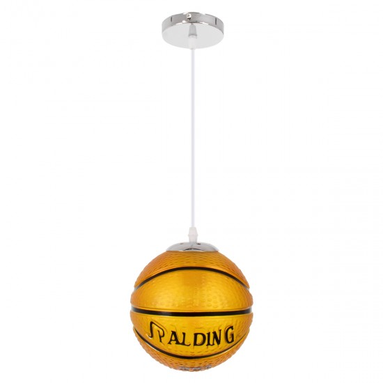 GloboStar® SPALDING NBA 00645 Μοντέρνο Κρεμαστό Παιδικό Φωτιστικό Οροφής Μονόφωτο 1 x E27 Πορτοκαλί Γυάλινο Φ18 x Υ18cm GloboStar® SPALDING NBA 00645 Μοντέρνο Κρεμαστό Παιδικό Φωτιστικό Οροφής Μονόφωτο 1 x E27 Πορτοκαλί Γυάλινο Φ18 x Υ18cm