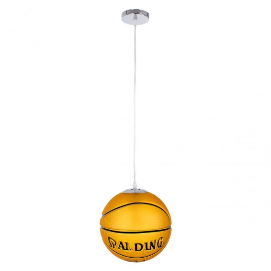 GloboStar® SPALDING NBA 00649 Μοντέρνο Κρεμαστό Παιδικό Φωτιστικό Οροφής Μονόφωτο 1 x E27 Πορτοκαλί Γυάλινο Φ25 x Υ25cm GloboStar® SPALDING NBA 00649 Μοντέρνο Κρεμαστό Παιδικό Φωτιστικό Οροφής Μονόφωτο 1 x E27 Πορτοκαλί Γυάλινο Φ25 x Υ25cm
