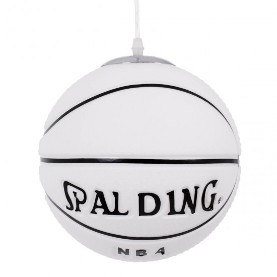 GloboStar® SPALDING NBA 01031 Μοντέρνο Κρεμαστό Παιδικό Φωτιστικό Οροφής Μονόφωτο 1 x E27 Λευκό Μαύρο Γυάλινο Φ25 x Υ25cm GloboStar® SPALDING NBA 01031 Μοντέρνο Κρεμαστό Παιδικό Φωτιστικό Οροφής Μονόφωτο 1 x E27 Λευκό Μαύρο Γυάλινο Φ25 x Υ25cm