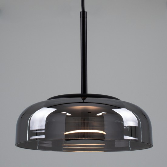 GloboStar® CHARLOTTE 00743 Μοντέρνο Κρεμαστό Φωτιστικό Οροφής Μονόφωτο Φιμέ Γυάλινο Μαύρο Μεταλλικό CREE LED 5W 500lm 180° AC 85-265V Θερμό Λευκό 2700K Φ23 x Υ23cm GloboStar® CHARLOTTE 00743 Μοντέρνο Κρεμαστό Φωτιστικό Οροφής Μονόφωτο Φιμέ Γυάλινο Μαύρο Μεταλλικό CREE LED 5W 500lm 180° AC 85-265V Θερμό Λευκό 2700K Φ23 x Υ23cm