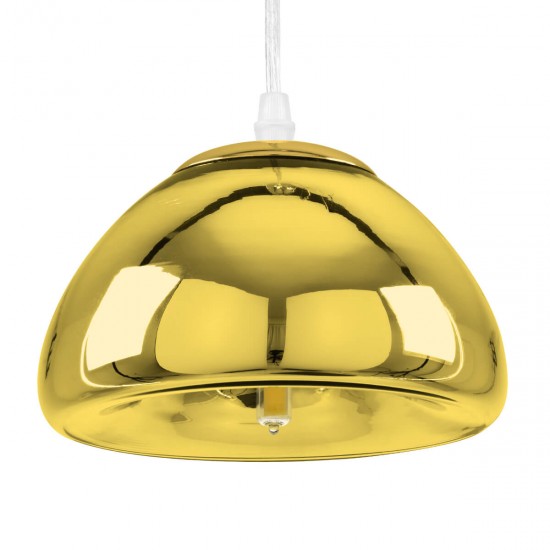 GloboStar® CRISTIN 00757 Μοντέρνο Κρεμαστό Φωτιστικό Οροφής Μονόφωτο 1 x G4 AC 230V Χρυσό Γυάλινο Φ18 x Υ13cm GloboStar® CRISTIN 00757 Μοντέρνο Κρεμαστό Φωτιστικό Οροφής Μονόφωτο 1 x G4 AC 230V Χρυσό Γυάλινο Φ18 x Υ13cm