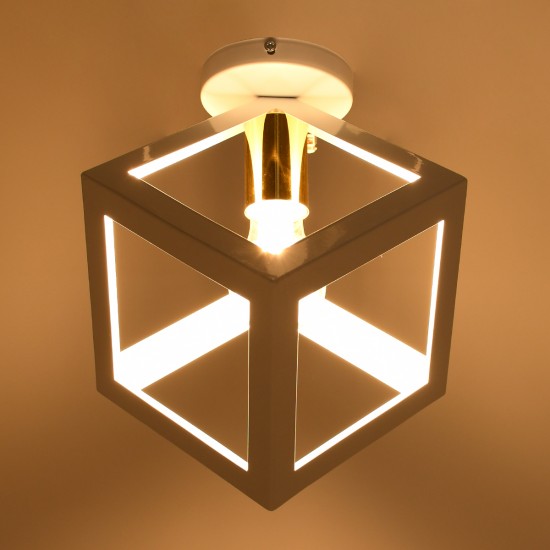 GloboStar® CUBE 00800 Μοντέρνο Φωτιστικό Οροφής Μονόφωτο Λευκό Μεταλλικό Πλέγμα Φ25 x Y25cm GloboStar® CUBE 00800 Μοντέρνο Φωτιστικό Οροφής Μονόφωτο Λευκό Μεταλλικό Πλέγμα Φ25 x Y25cm