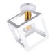 GloboStar® CUBE 00800 Μοντέρνο Φωτιστικό Οροφής Μονόφωτο Λευκό Μεταλλικό Πλέγμα Φ25 x Y25cm GloboStar® CUBE 00800 Μοντέρνο Φωτιστικό Οροφής Μονόφωτο Λευκό Μεταλλικό Πλέγμα Φ25 x Y25cm