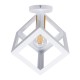 GloboStar® CUBE 00800 Μοντέρνο Φωτιστικό Οροφής Μονόφωτο Λευκό Μεταλλικό Πλέγμα Φ25 x Y25cm GloboStar® CUBE 00800 Μοντέρνο Φωτιστικό Οροφής Μονόφωτο Λευκό Μεταλλικό Πλέγμα Φ25 x Y25cm