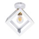 GloboStar® CUBE 00800 Μοντέρνο Φωτιστικό Οροφής Μονόφωτο Λευκό Μεταλλικό Πλέγμα Φ25 x Y25cm GloboStar® CUBE 00800 Μοντέρνο Φωτιστικό Οροφής Μονόφωτο Λευκό Μεταλλικό Πλέγμα Φ25 x Y25cm
