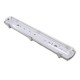 GloboStar® 90611 2 x 60cm T8 Tri-Proof Πλαστικό PC Σκαφάκι με Μεταλλικά Clips για 2 x Λάμπες Φθορίου LED Τροφοδοσίας Ενός Άκρου Αδιάβροχο IP65