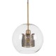 GloboStar® AVERY 00740 Μοντέρνο Κρεμαστό Φωτιστικό Οροφής Μονόφωτο 1 x E27 Διάφανο Γυάλινο με Χρυσό Μεταλλικό Πλέγμα Φ30 x Υ48cm GloboStar® AVERY 00740 Μοντέρνο Κρεμαστό Φωτιστικό Οροφής Μονόφωτο 1 x E27 Διάφανο Γυάλινο με Χρυσό Μεταλλικό Πλέγμα Φ30 x Υ48cm