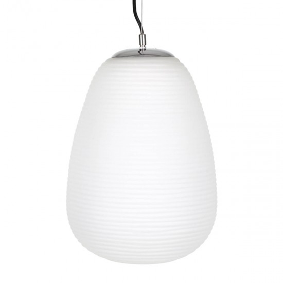 GloboStar® FREYA 00745 Μοντέρνο Κρεμαστό Φωτιστικό Οροφής Μονόφωτο 1 x E27 Λευκό Γυάλινο Φ24 x Υ35cm GloboStar® FREYA 00745 Μοντέρνο Κρεμαστό Φωτιστικό Οροφής Μονόφωτο 1 x E27 Λευκό Γυάλινο Φ24 x Υ35cm