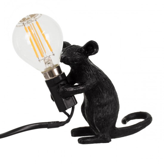 GloboStar® MOUSE 00678 Vintage Επιτραπέζιο Φωτιστικό Πορτατίφ Λαμπατέρ Μονόφωτο με Ντουί 1 x E14 AC 230V Μαύρο Πλαστικό Μ12 x Π4 x Υ10cm GloboStar® MOUSE 00678 Vintage Επιτραπέζιο Φωτιστικό Πορτατίφ Λαμπατέρ Μονόφωτο με Ντουί 1 x E14 AC 230V Μαύρο Πλαστικό Μ12 x Π4 x Υ10cm