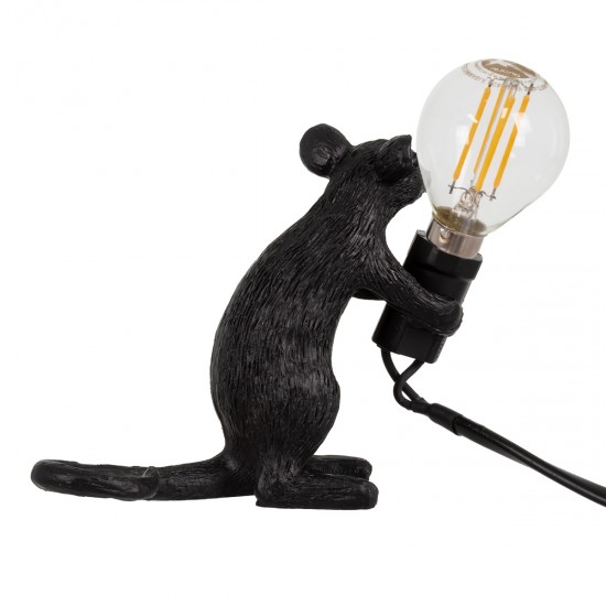 GloboStar® MOUSE 00678 Vintage Επιτραπέζιο Φωτιστικό Πορτατίφ Λαμπατέρ Μονόφωτο με Ντουί 1 x E14 AC 230V Μαύρο Πλαστικό Μ12 x Π4 x Υ10cm GloboStar® MOUSE 00678 Vintage Επιτραπέζιο Φωτιστικό Πορτατίφ Λαμπατέρ Μονόφωτο με Ντουί 1 x E14 AC 230V Μαύρο Πλαστικό Μ12 x Π4 x Υ10cm